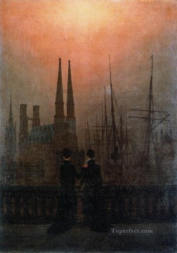  friedrich art painting - The Sisters On The Balcony Romantic Caspar David Friedrich